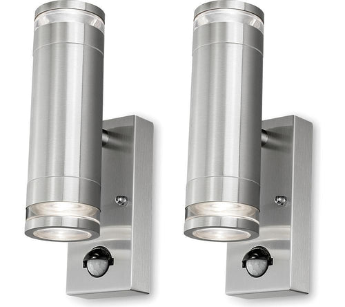 4LITE Marinus Range 4L2/2306 Smart LED Outdoor Wall Light - Stainless Steel, Twin Pack