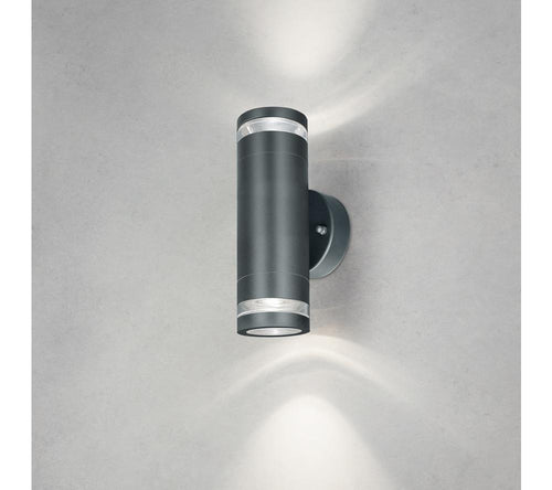 4LITE Marinus Range 4L2/2309 Smart LED Outdoor Wall Light - Anthracite, Twin Pack