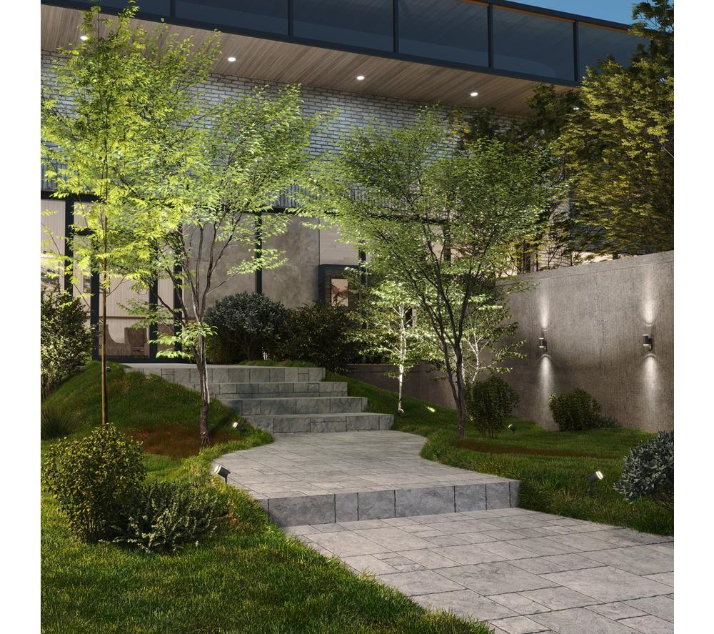 4LITE Marinus Range 4L2/2308 Smart LED Outdoor Wall Light - Anthracite, Twin Pack