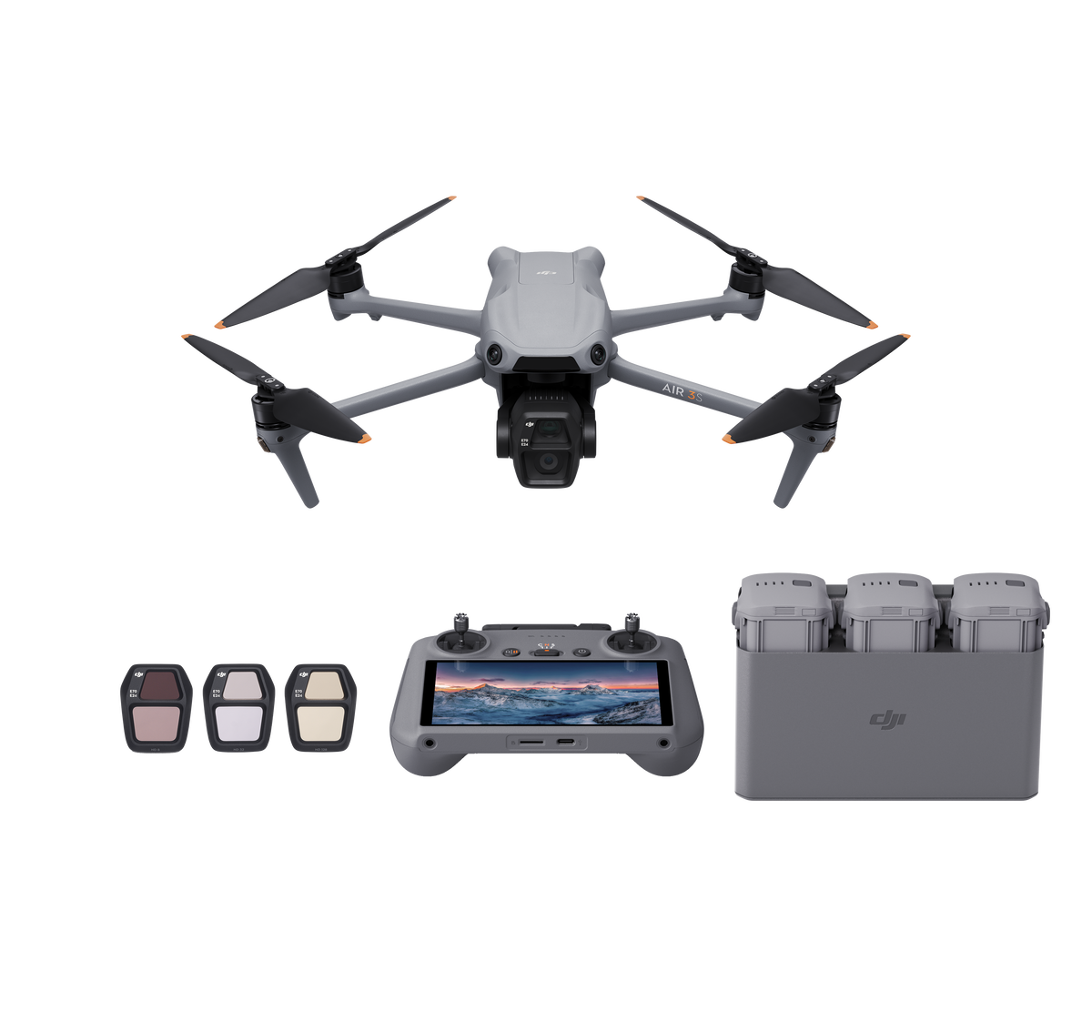 DJI Air 3S Drone Fly More Combo with RC 2 Remote Controller - Grey