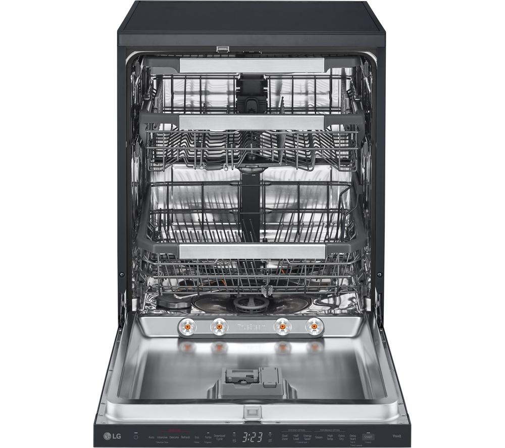 Lavavajillas LG Serie 7 TrueSteam QuadWash DF587HMS de tamaño completo con WiFi - Negro
