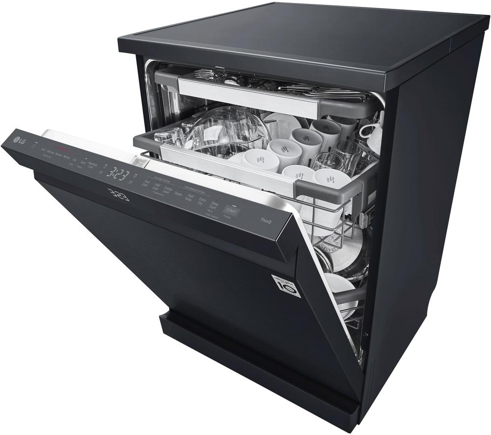 Lavavajillas LG Serie 7 TrueSteam QuadWash DF587HMS de tamaño completo con WiFi - Negro