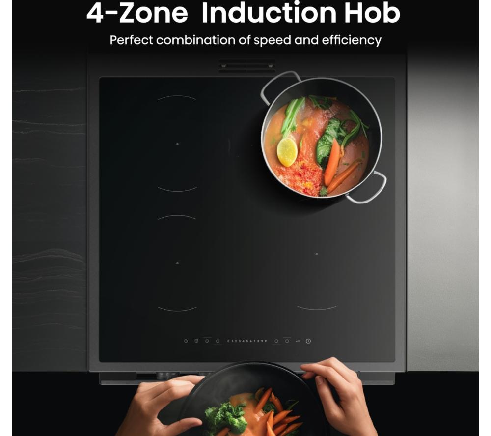 Cocina de inducción eléctrica HISENSE Hi6 Max 80/50L HDCEIT6C20B de 60 cm - Negra