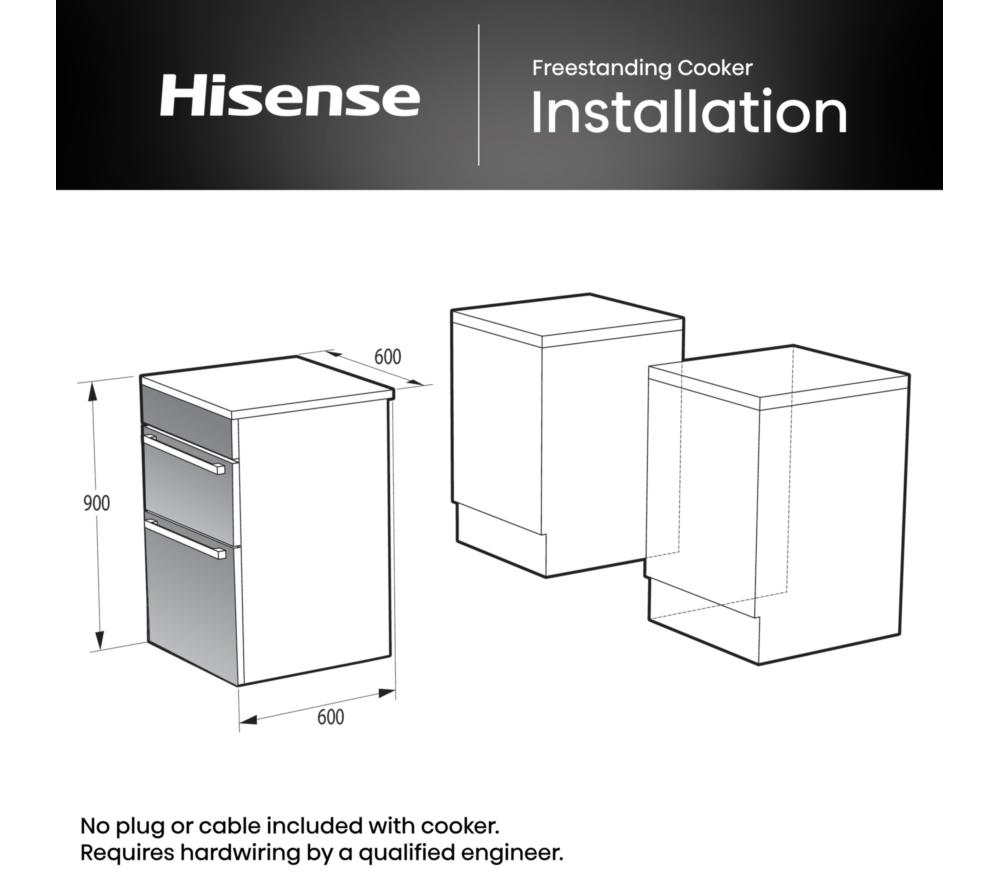 Cocina de inducción eléctrica HISENSE Hi6 Max 80/50L HDCEIT6C20B de 60 cm - Negra