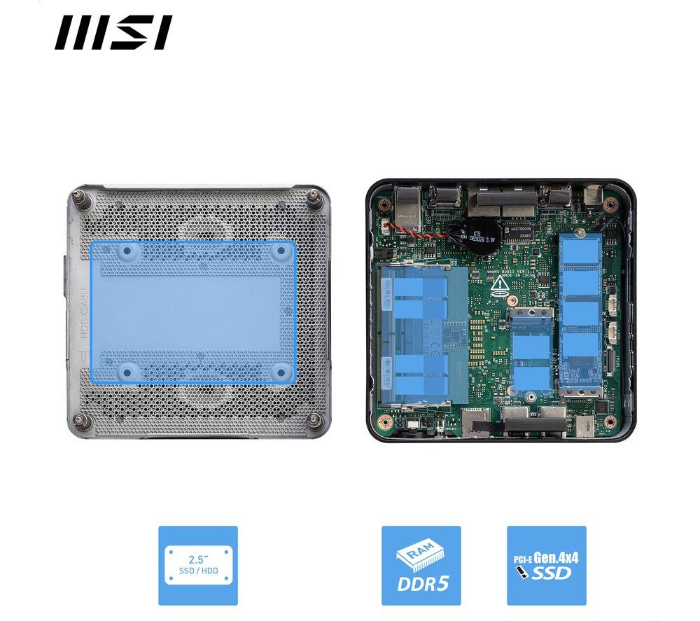 MSI Cubi NUC 1M Mini Desktop PC - Intel® Core™ 7, 1 TB SSD, Black