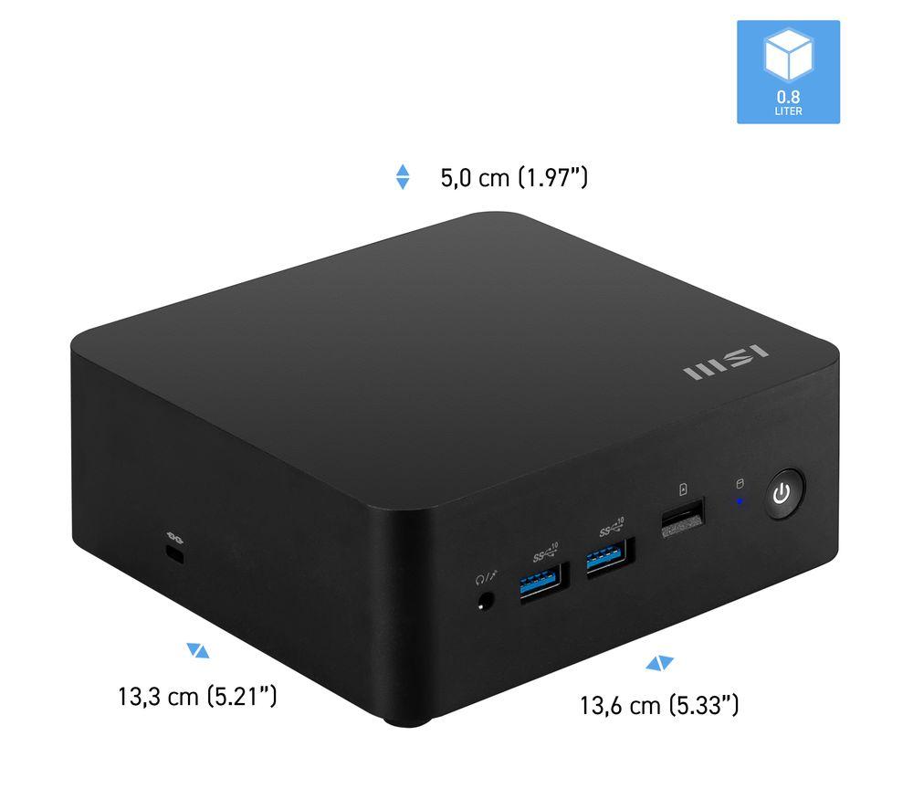 MSI Cubi NUC 1M Mini Desktop PC - Intel® Core™ 3, 512 GB SSD, Black