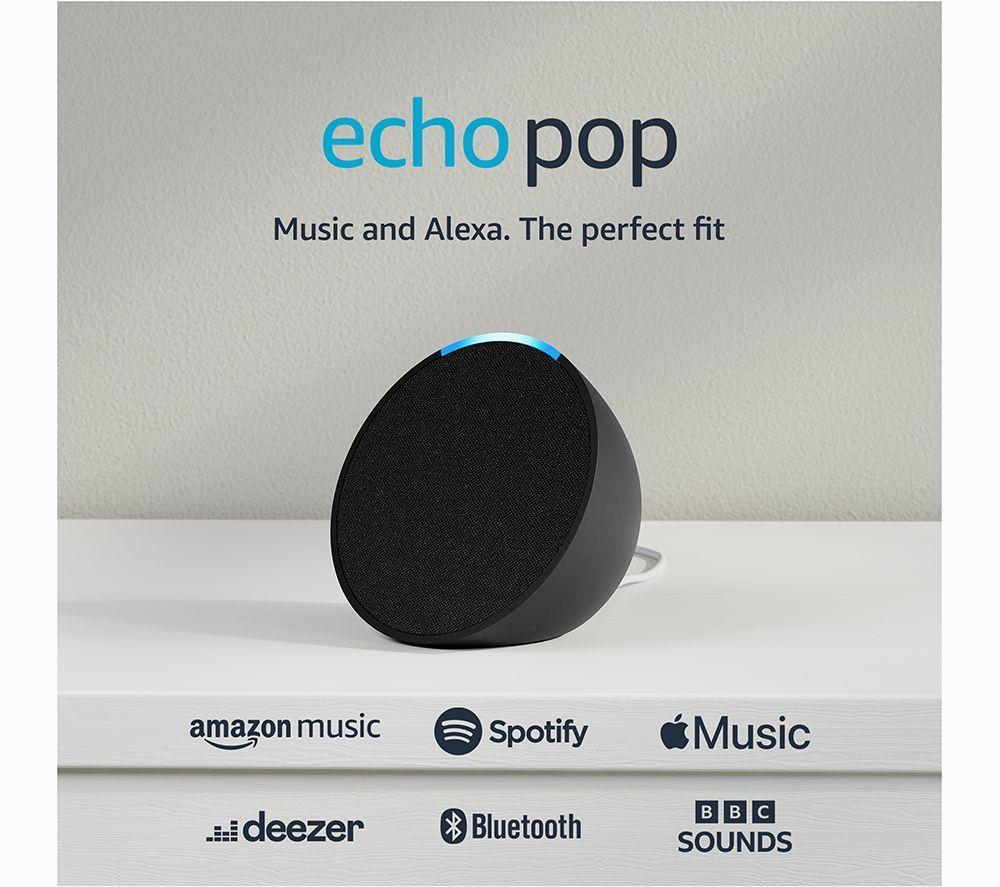 AMAZON Battery Video Doorbell Plus & Echo Pop (1st Gen, Charcoal) Smart Speaker with Alexa Bundle