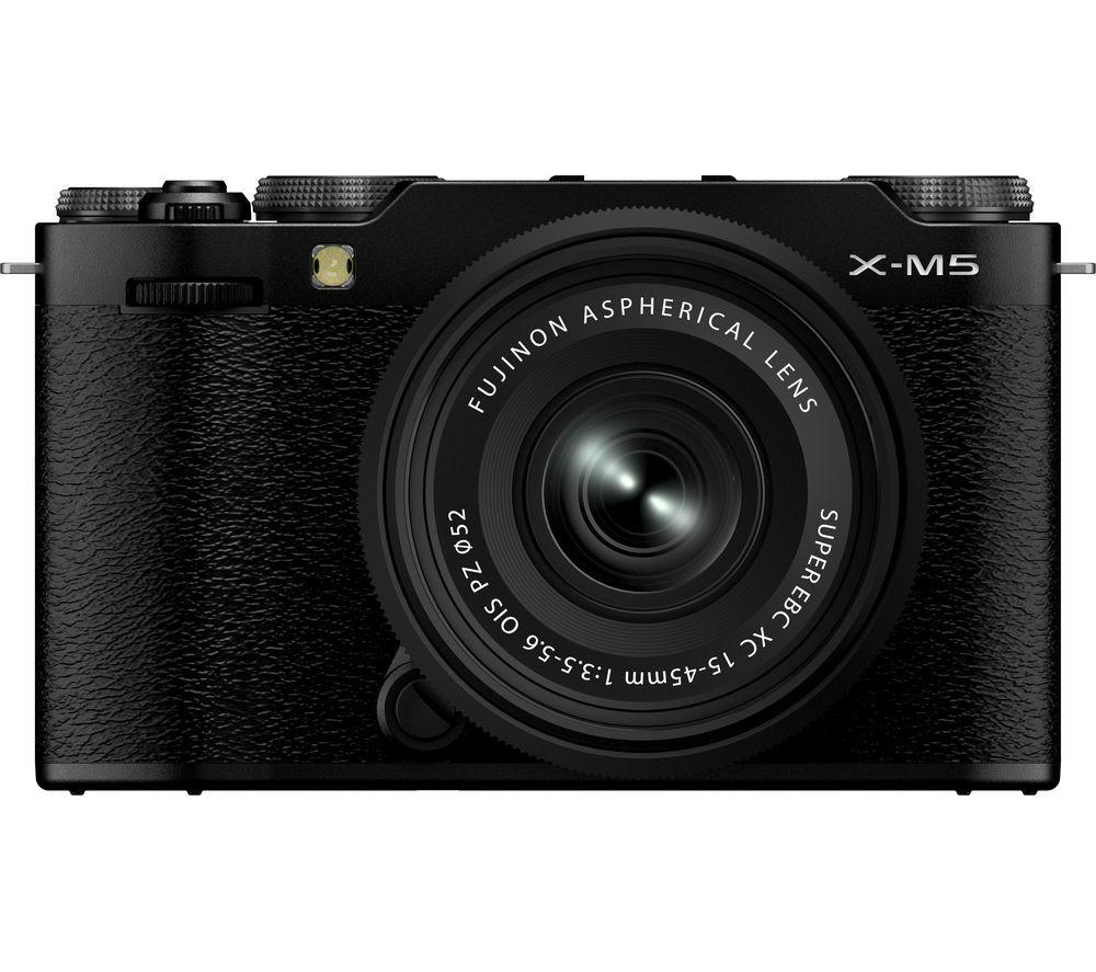 FUJIFILM X-M5 Mirrorless Camera with FUJINON XC 15-45 mm f/3.5-5.6 OIS PZ Lens - Black