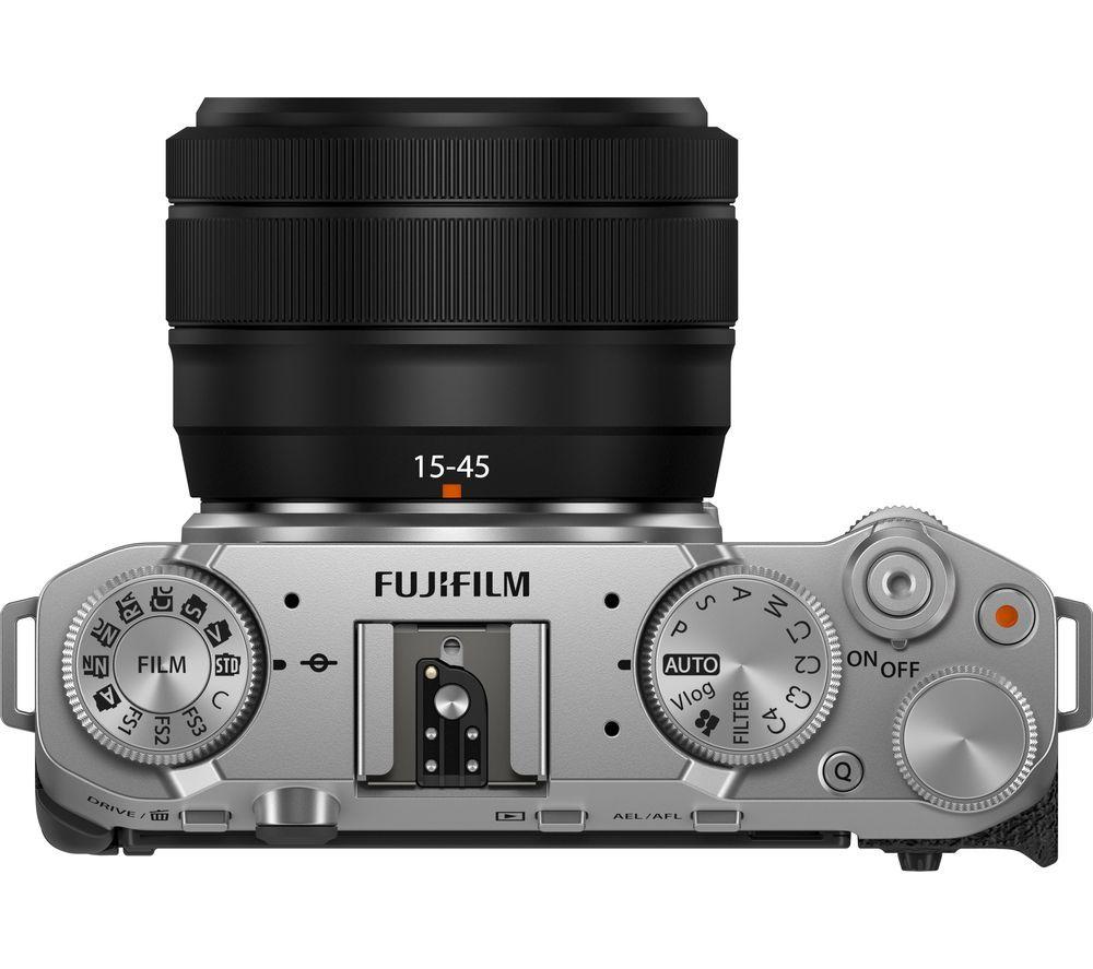 FUJIFILM X-M5 Mirrorless Camera with FUJINON XC 15-45 mm f/3.5-5.6 OIS PZ Lens - Silver