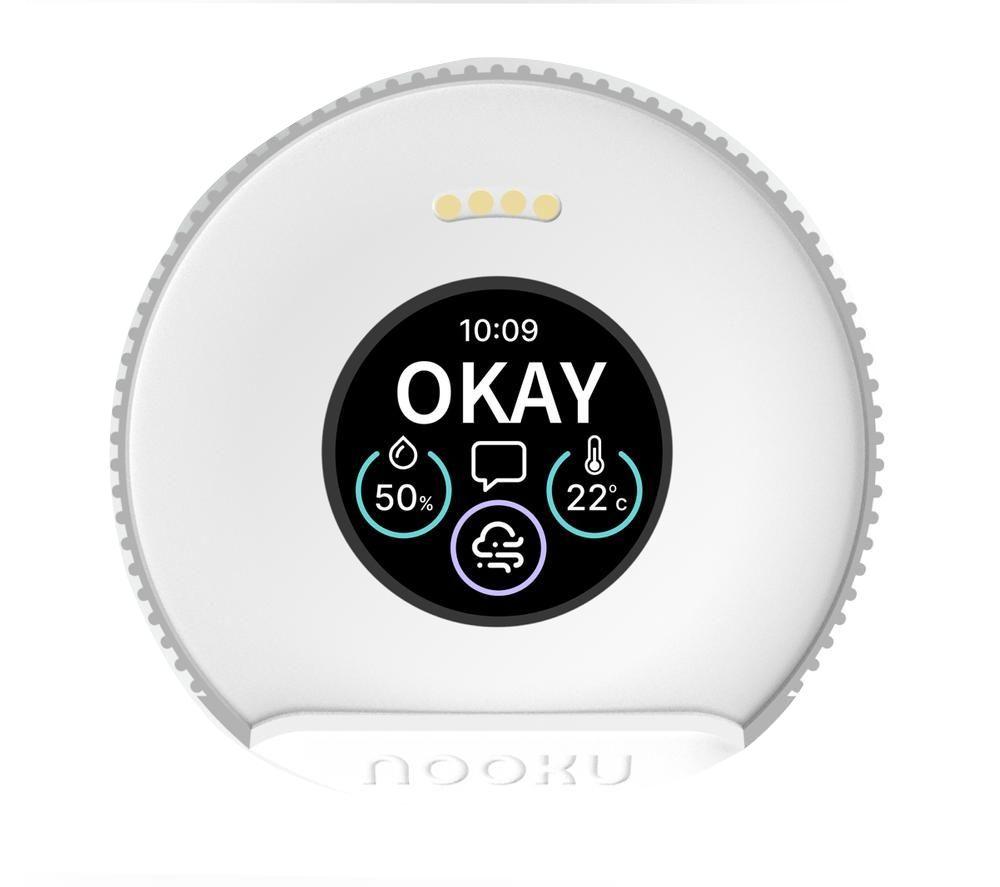 NOOKU Mini Smart Indoor Air Quality Monitor - White