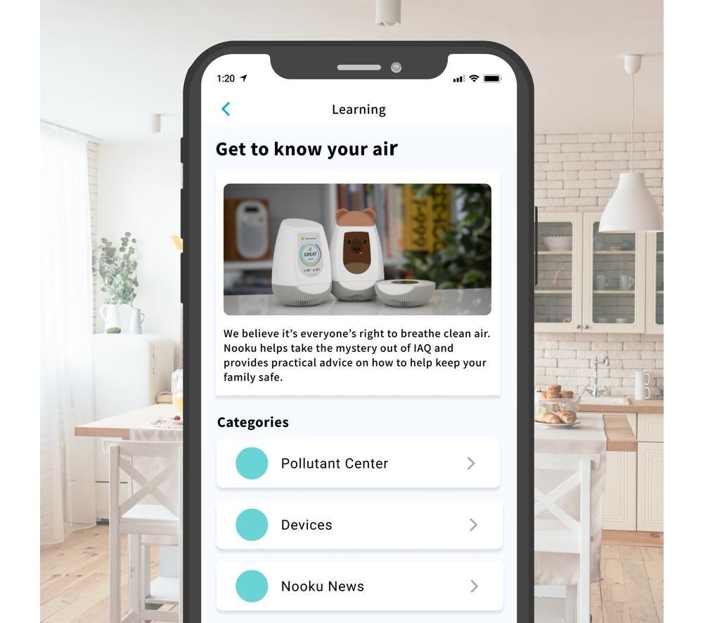 NOOKU Fusion Smarter Luftqualitätssensor – Weiß
