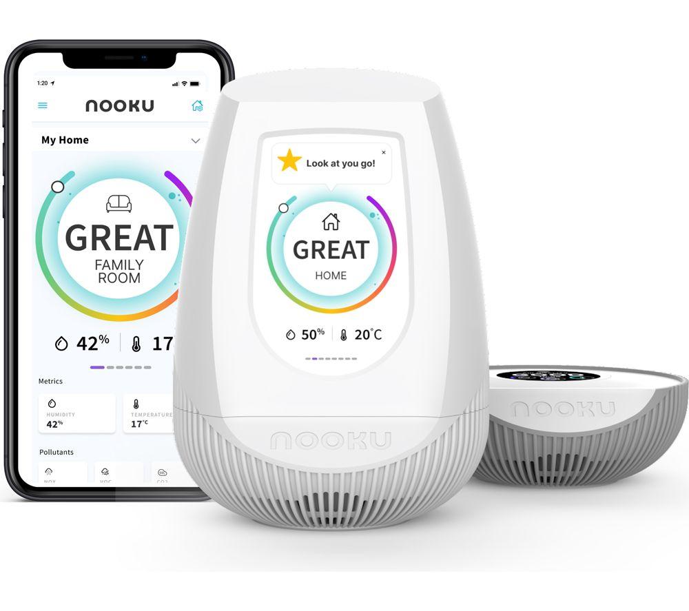 NOOKU Multi Smart Indoor-Luftqualitätsmonitor – Weiß