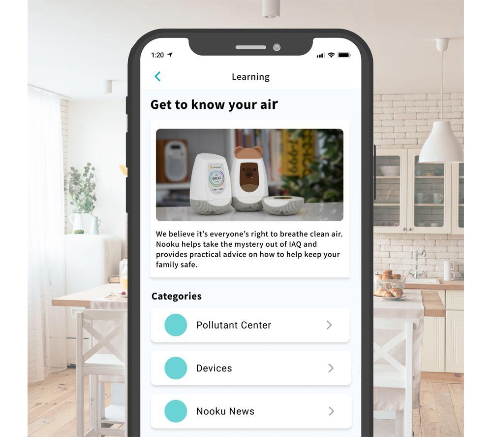 NOOKU Multi Smart Indoor-Luftqualitätsmonitor – Weiß