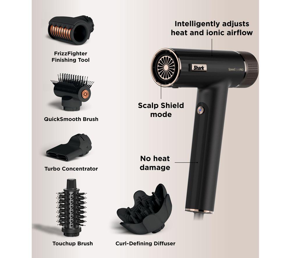 SHARK SpeedStyle Pro HD752UK 5-in-1 Haartrockner - Schwarz