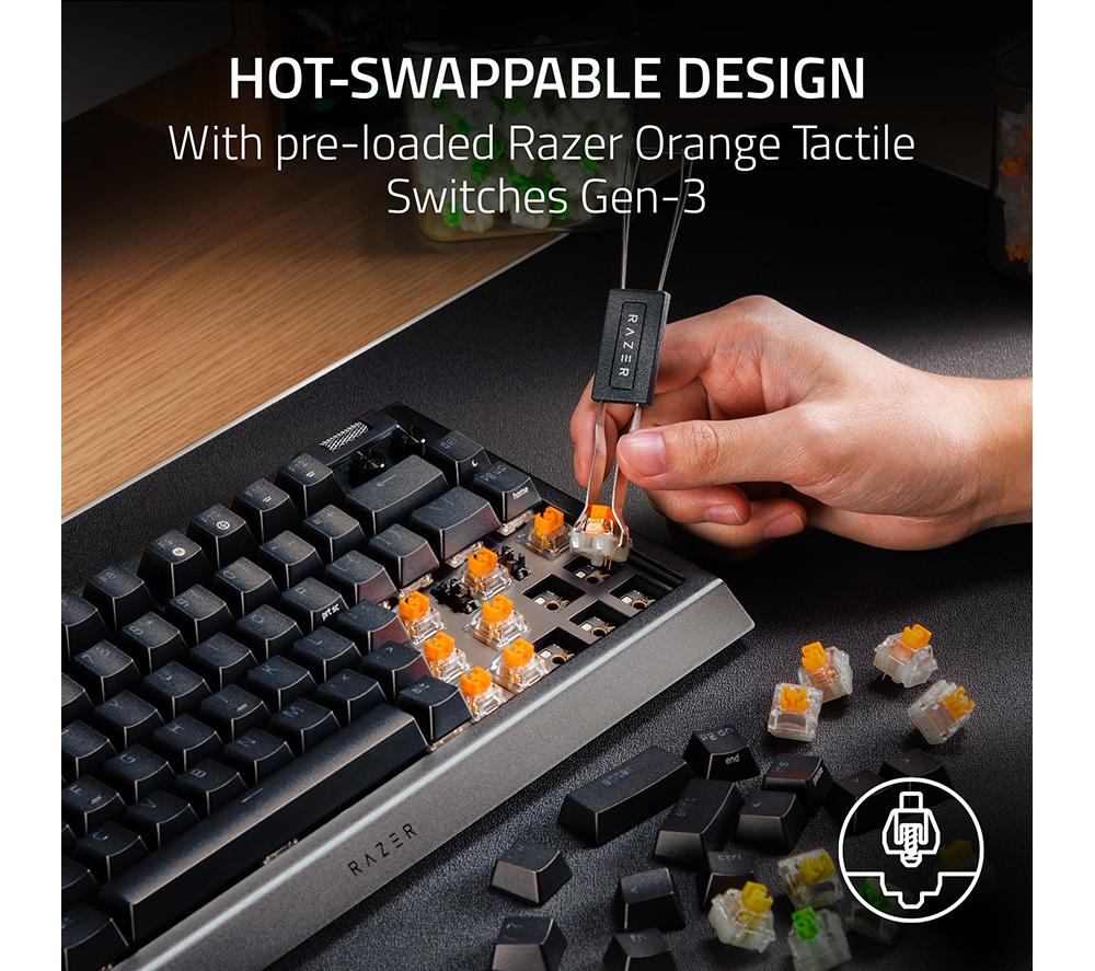 RAZER BlackWidow V4 Pro 75% Mechanical Gaming Keyboard - Black, US Layout