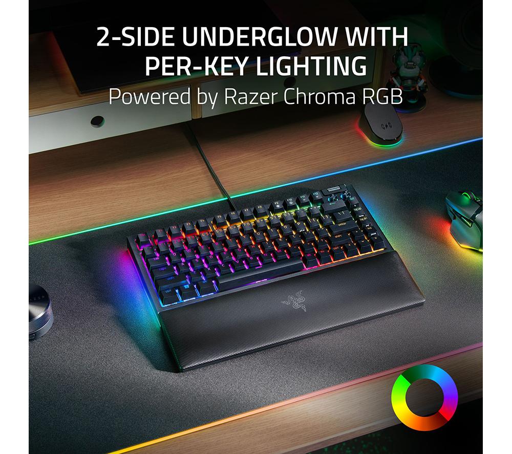 RAZER BlackWidow V4 Pro 75% Mechanical Gaming Keyboard - Black, US Layout