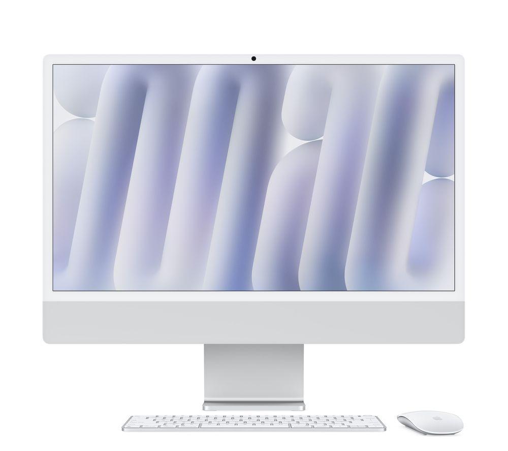 APPLE iMac 4.5K 24" (2024) - M4, 256 GB SSD, Nano‑texture glass, Silver