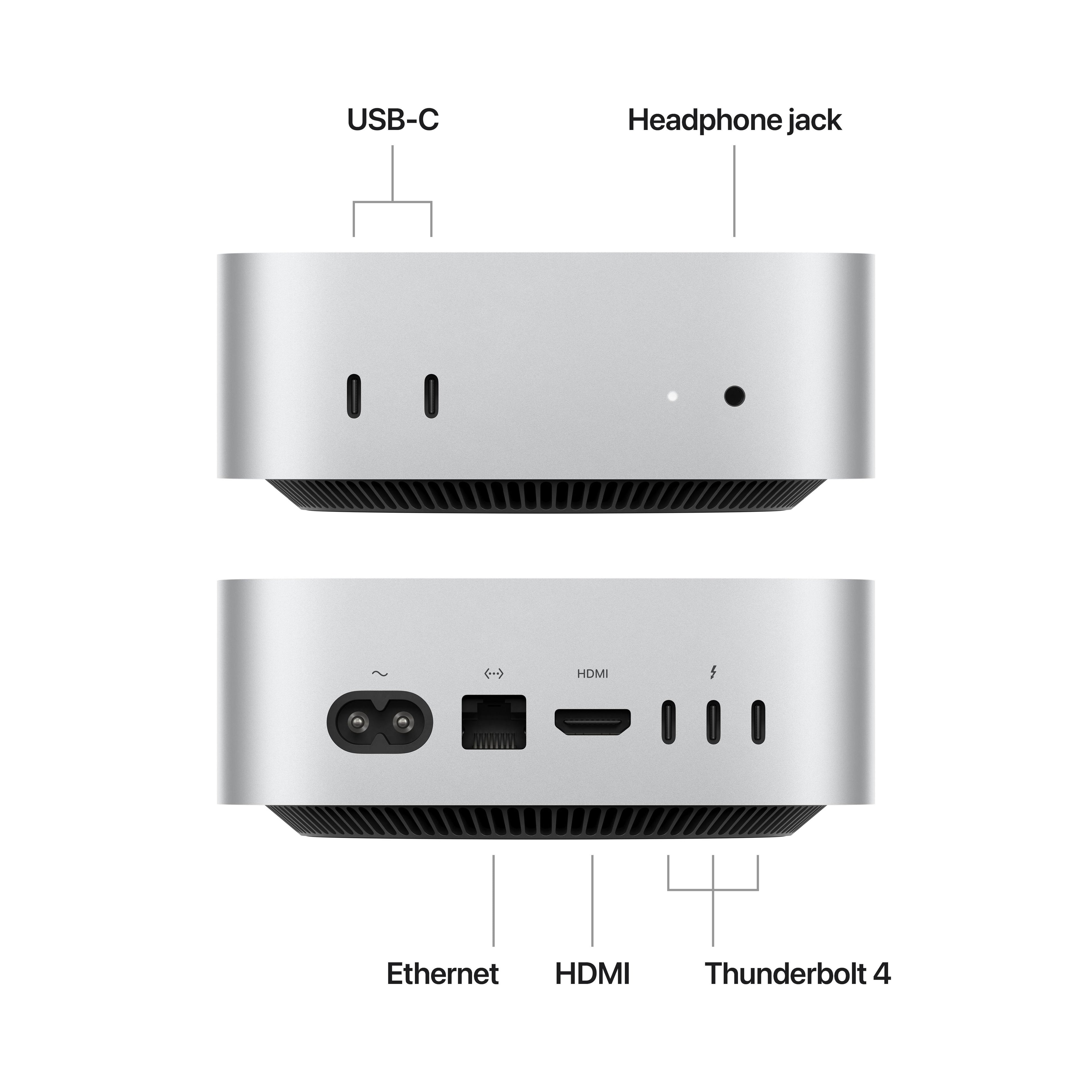 APPLE Mac mini (2024) - M4, 512 GB SSD, RAM 24 GB Silver