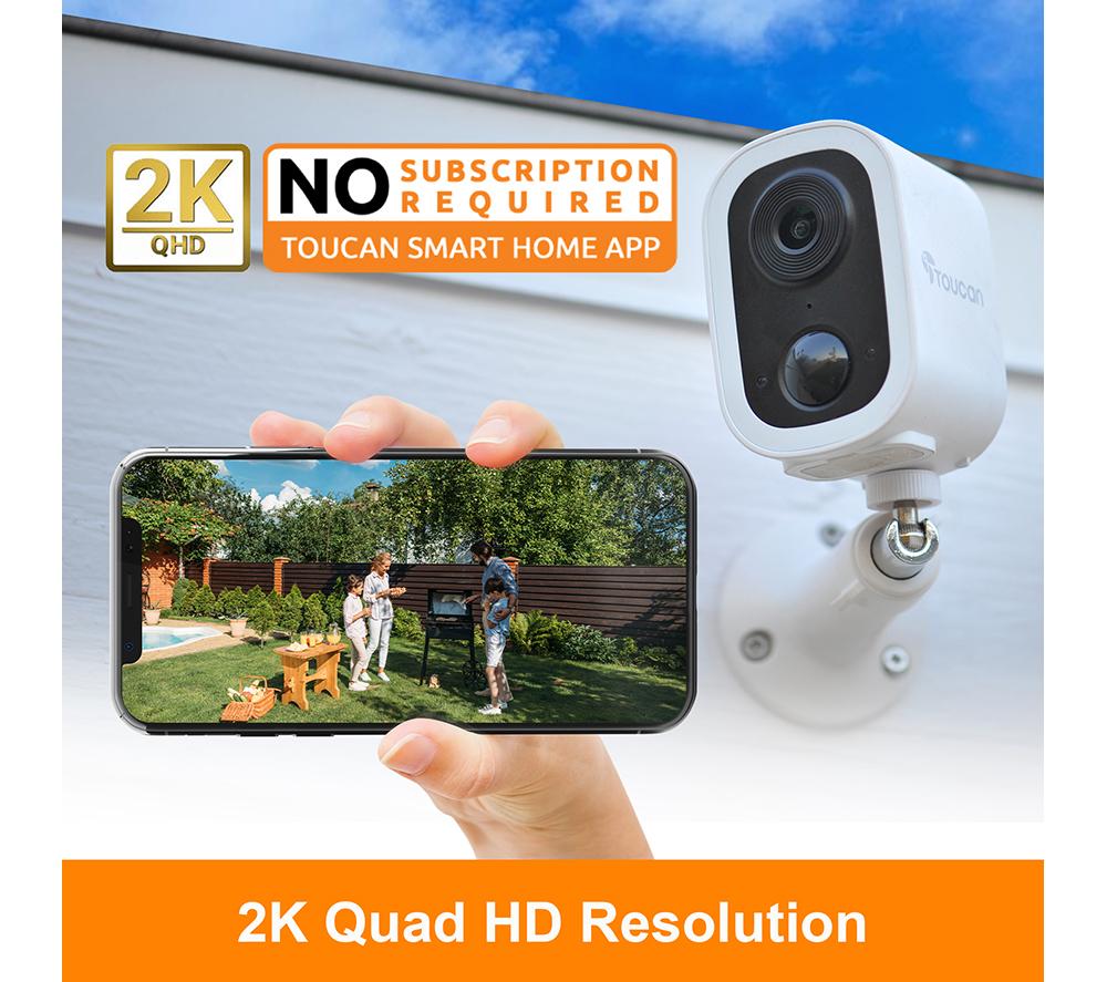 TOUCAN Quad HD Wireless Security Camera S4 - White