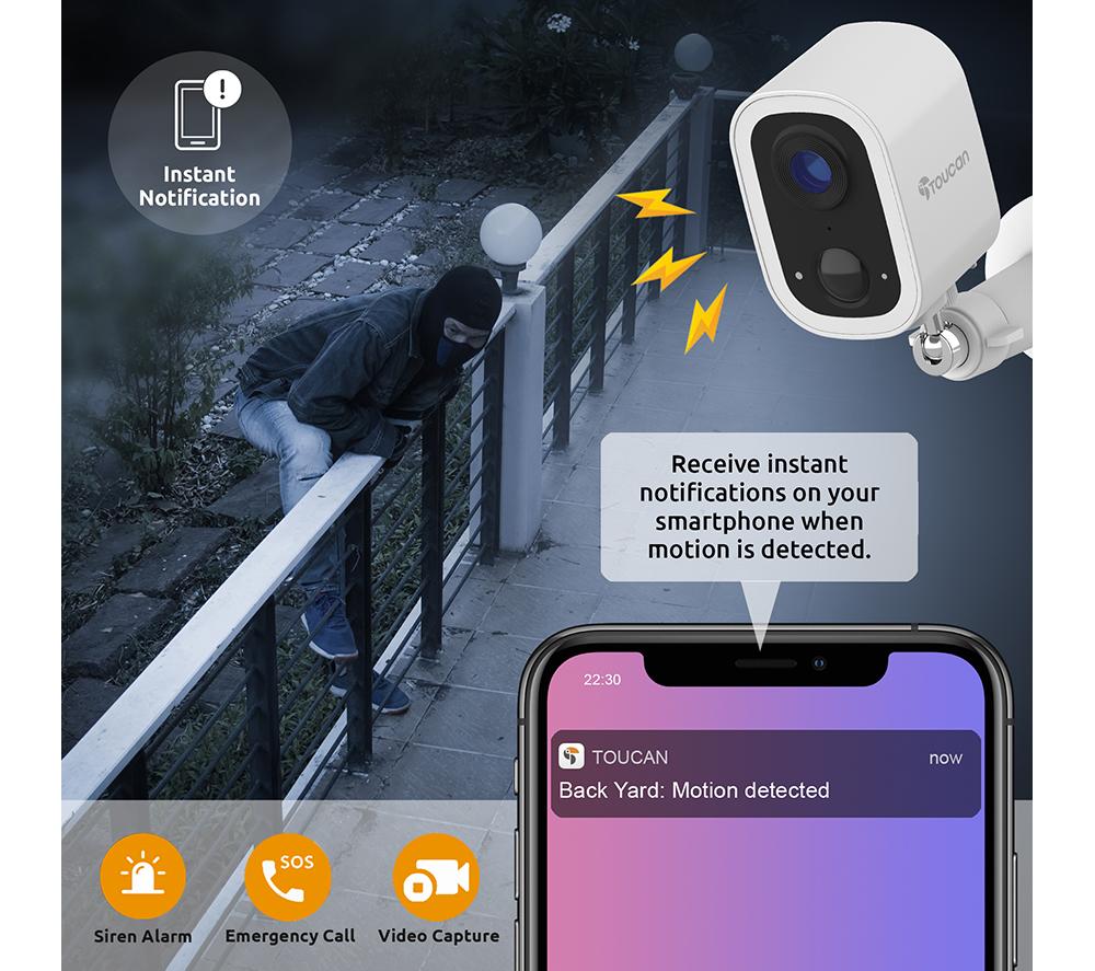 TOUCAN Quad HD Wireless Security Camera S4 - White