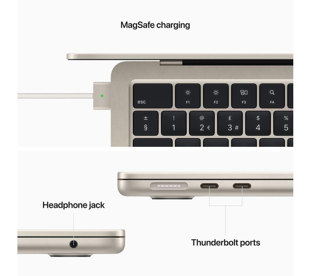 APPLE MacBook Air 13.6" (2022) - M2, 256 GB SSD, color estrella