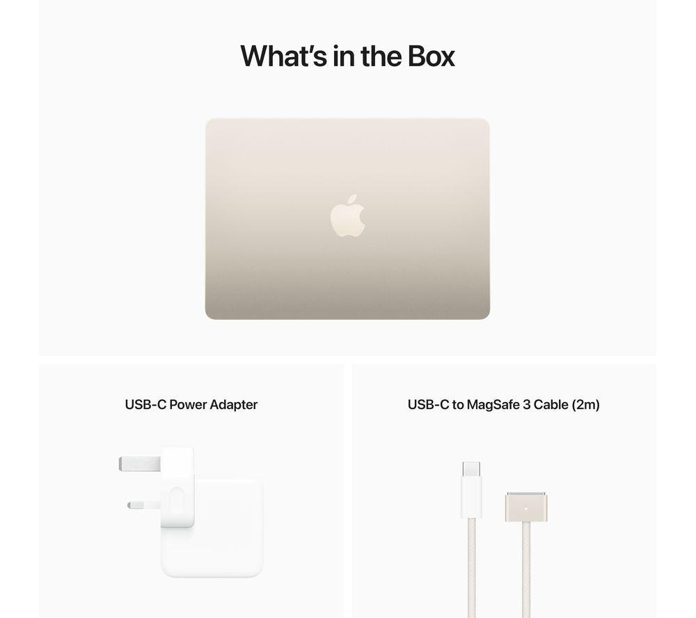 APPLE MacBook Air 13.6" (2022) - M2, 256 GB SSD, color estrella