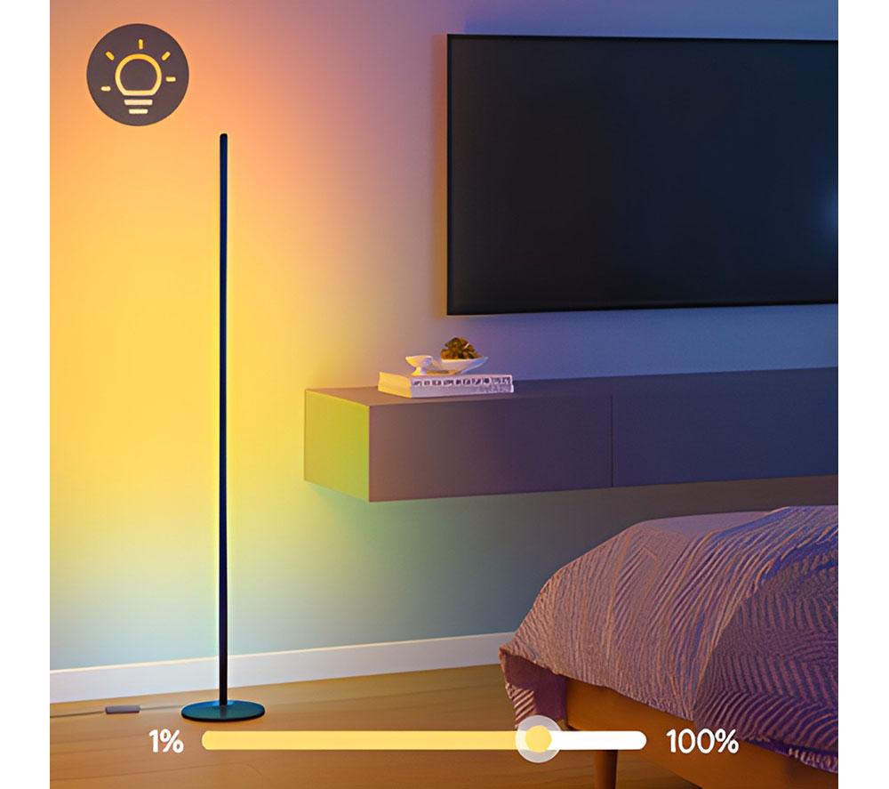 GOVEE RGBICW Smart Corner Floor Lamp - Black