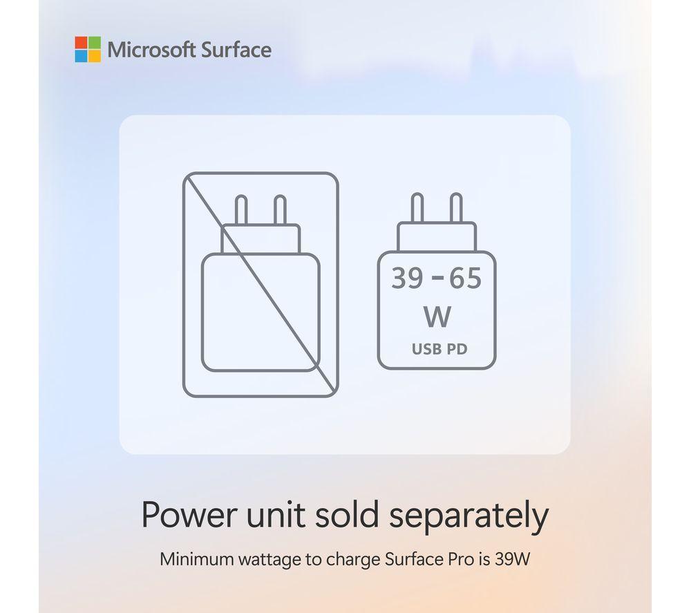 MICROSOFT 13" Surface Pro, Copilot+ PC - Snapdragon X Plus, 256 GB SSD, Platinum