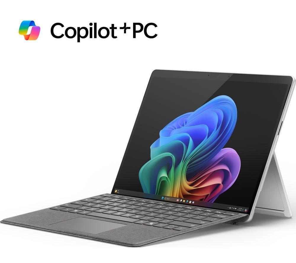 MICROSOFT 13" Surface Pro, Copilot+ PC - Snapdragon X Plus, 256 GB SSD, Platinum