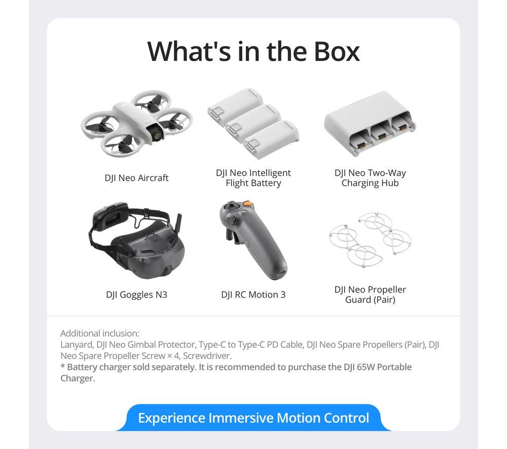 DJI Neo Motion Fly More Combo with RC Motion 3 Controller - Grey