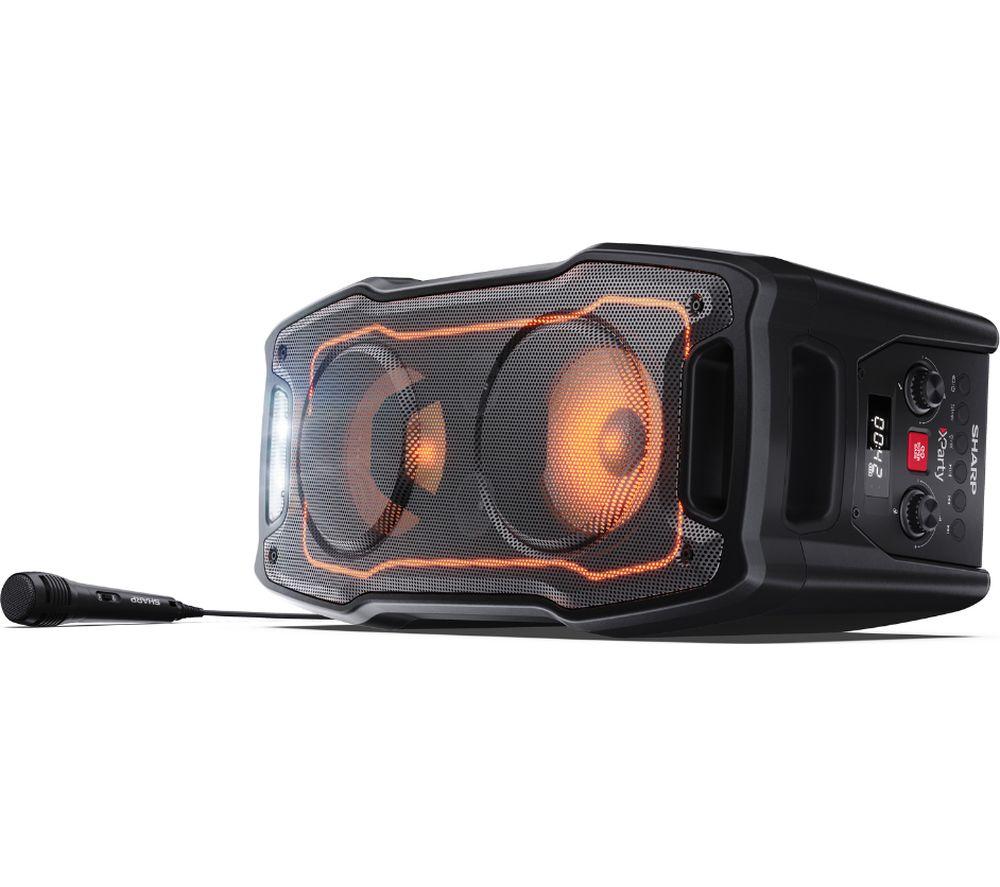 Altavoz para fiestas portátil Bluetooth de megasonido SHARP XParty Sing PS-931 – Negro