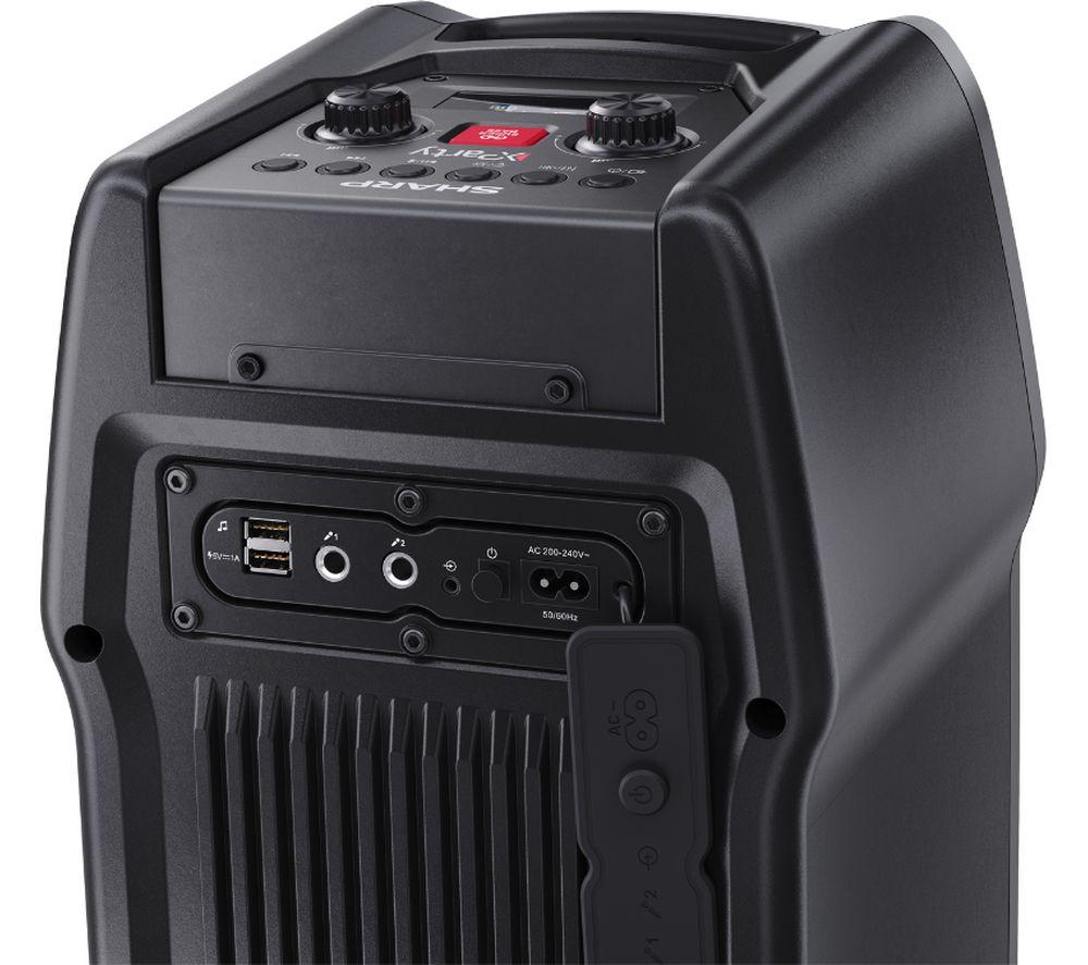 Altavoz para fiestas portátil Bluetooth de megasonido SHARP XParty Sing PS-931 – Negro