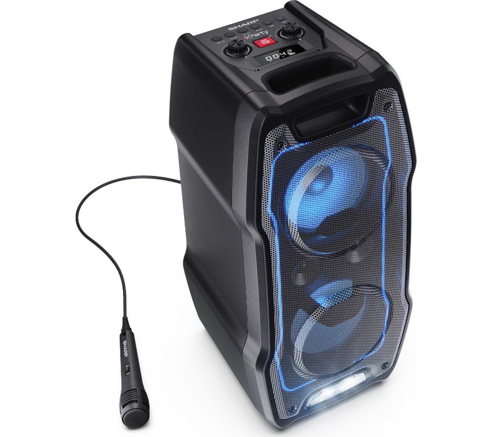 Altavoz para fiestas portátil Bluetooth de megasonido SHARP XParty Sing PS-931 – Negro