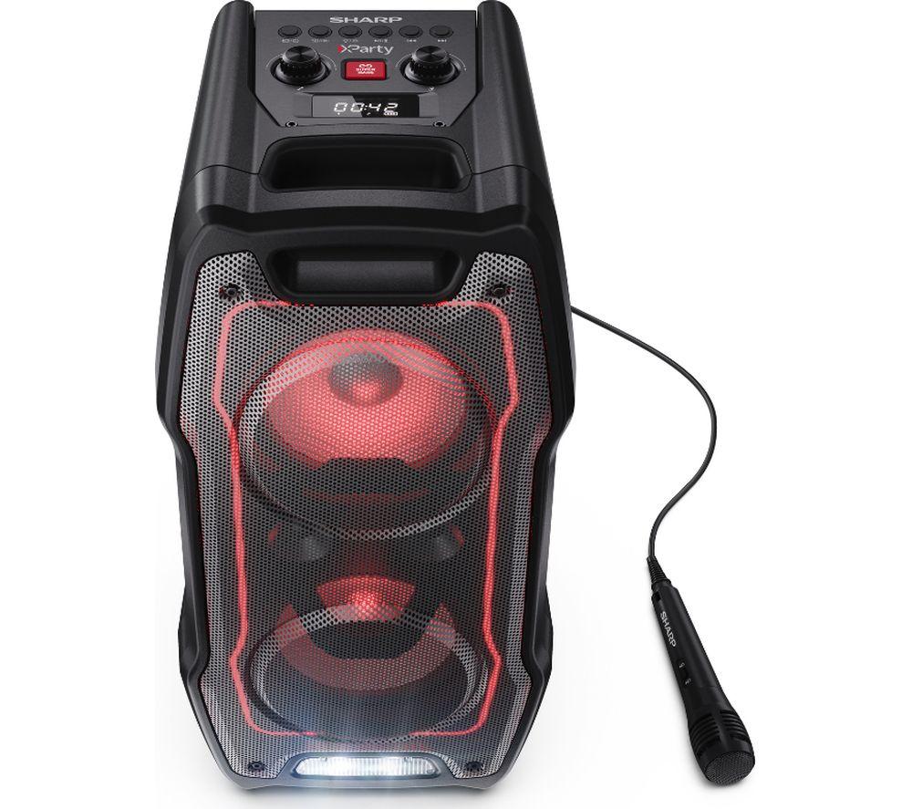 Altavoz para fiestas portátil Bluetooth de megasonido SHARP XParty Sing PS-931 – Negro