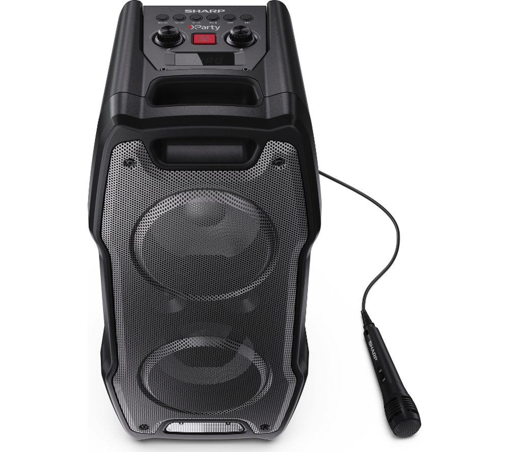 Altavoz para fiestas portátil Bluetooth de megasonido SHARP XParty Sing PS-931 – Negro