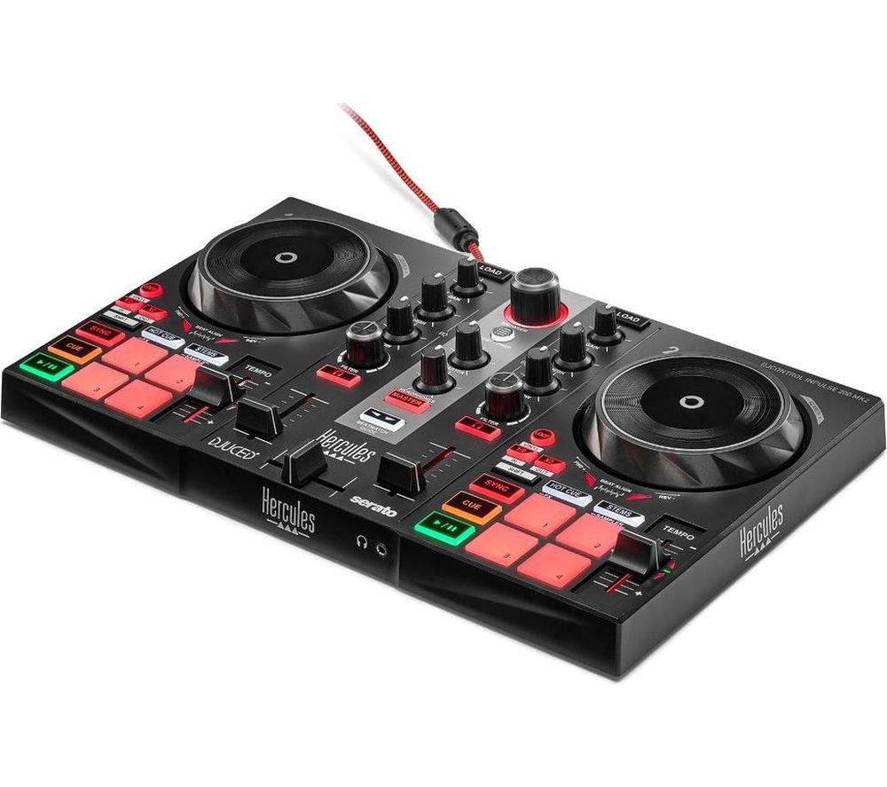 Kit de aprendizaje de control de audio HERCULES DJControl Inpulse 200 MK2 - Negro