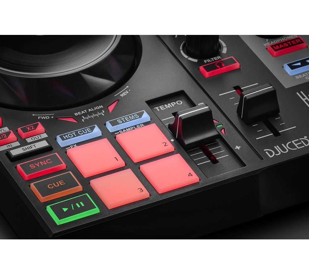 Kit de aprendizaje de control de audio HERCULES DJControl Inpulse 200 MK2 - Negro