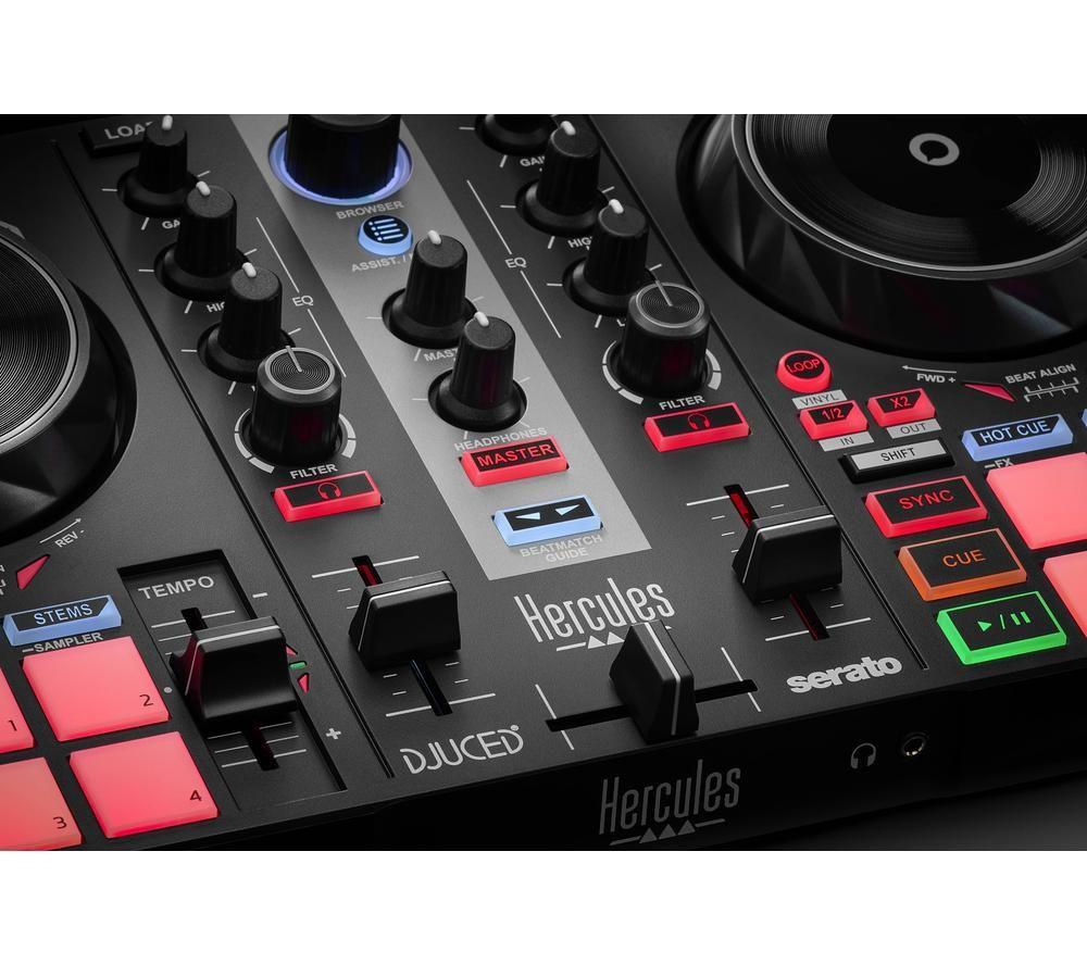 Kit de aprendizaje de control de audio HERCULES DJControl Inpulse 200 MK2 - Negro