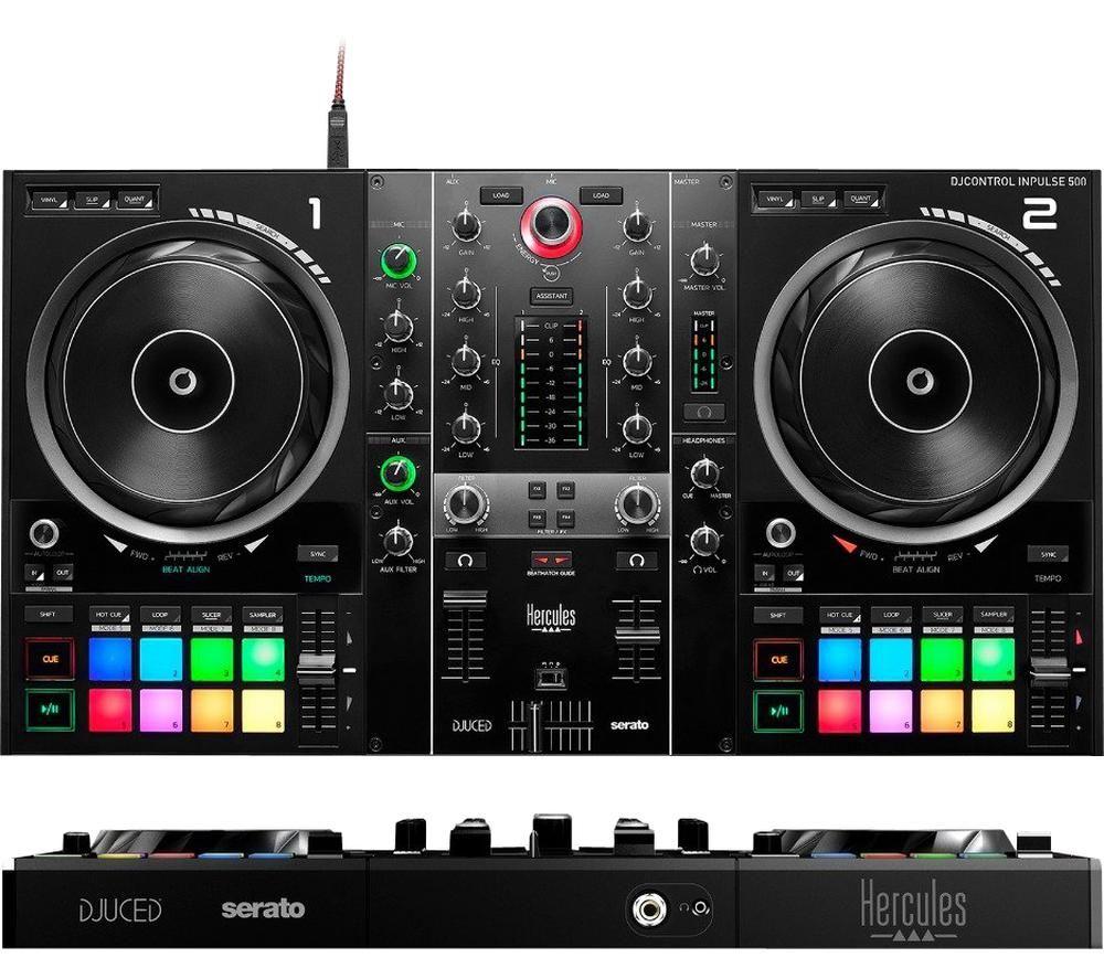 Controlador de audio Hercules DJ Control Inpulse 500 - Negro