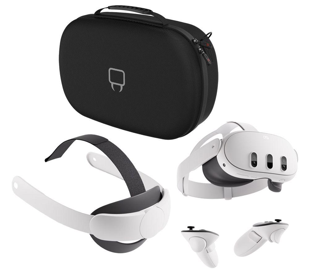 META Quest 3 Virtual Reality Headset, Strap & Carrying Case Bundle - 512 GB