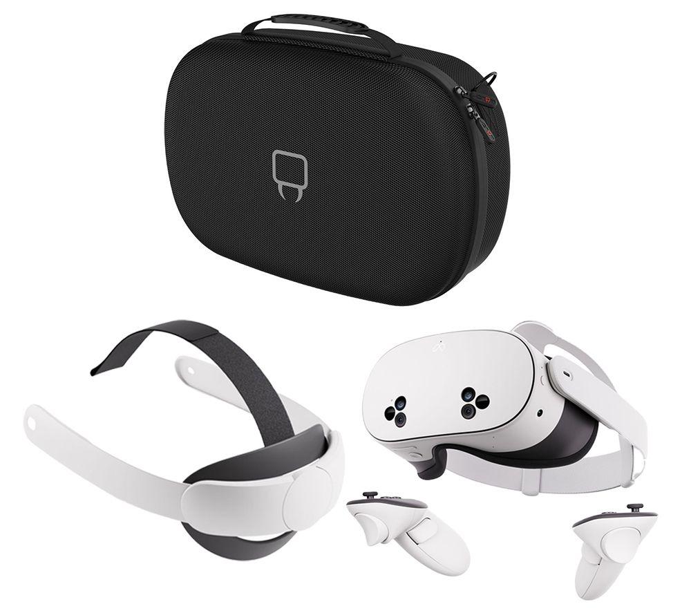 META Quest 3S Virtual Reality Headset, Strap & Case Bundle - 128 GB