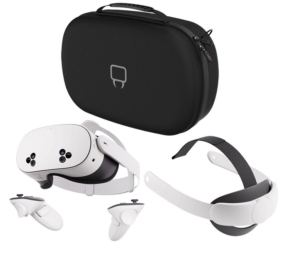 META Quest 3S Virtual Reality Headset, Strap & Case Bundle - 256 GB