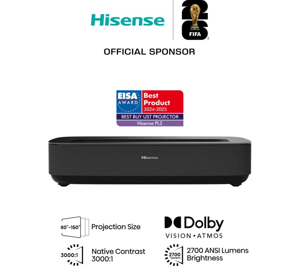 HISENSE PL2TUK Smart 4K Ultra HD Laser TV Projector