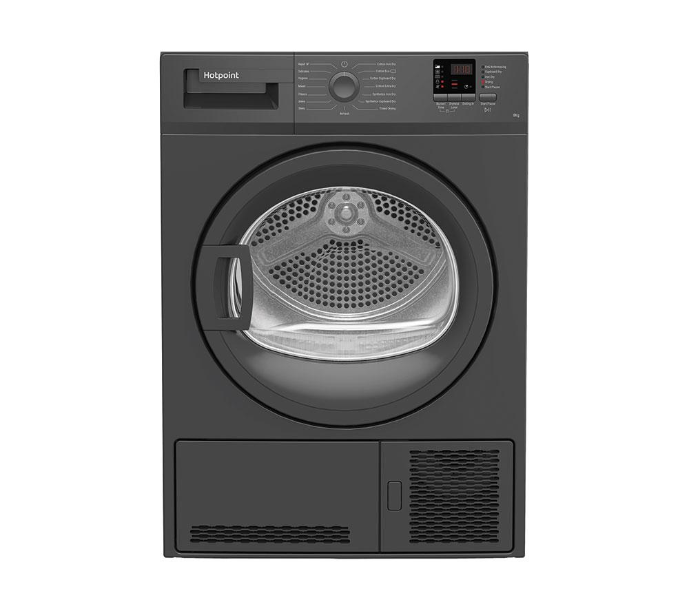 HOTPOINT C HD C82 GGGD UK 8 kg Condenser Tumble Dryer - Graphite