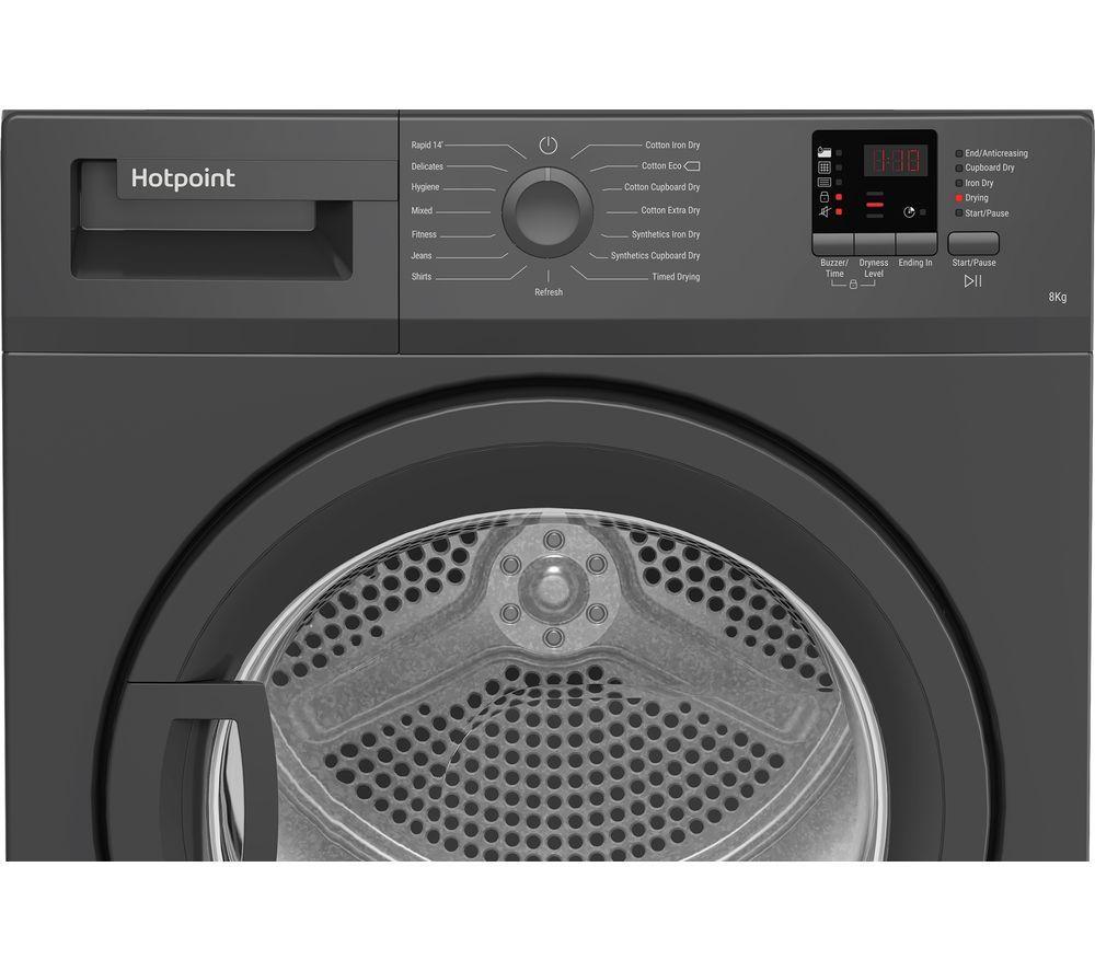 HOTPOINT C HD C82 GGGD UK 8 kg Condenser Tumble Dryer - Graphite