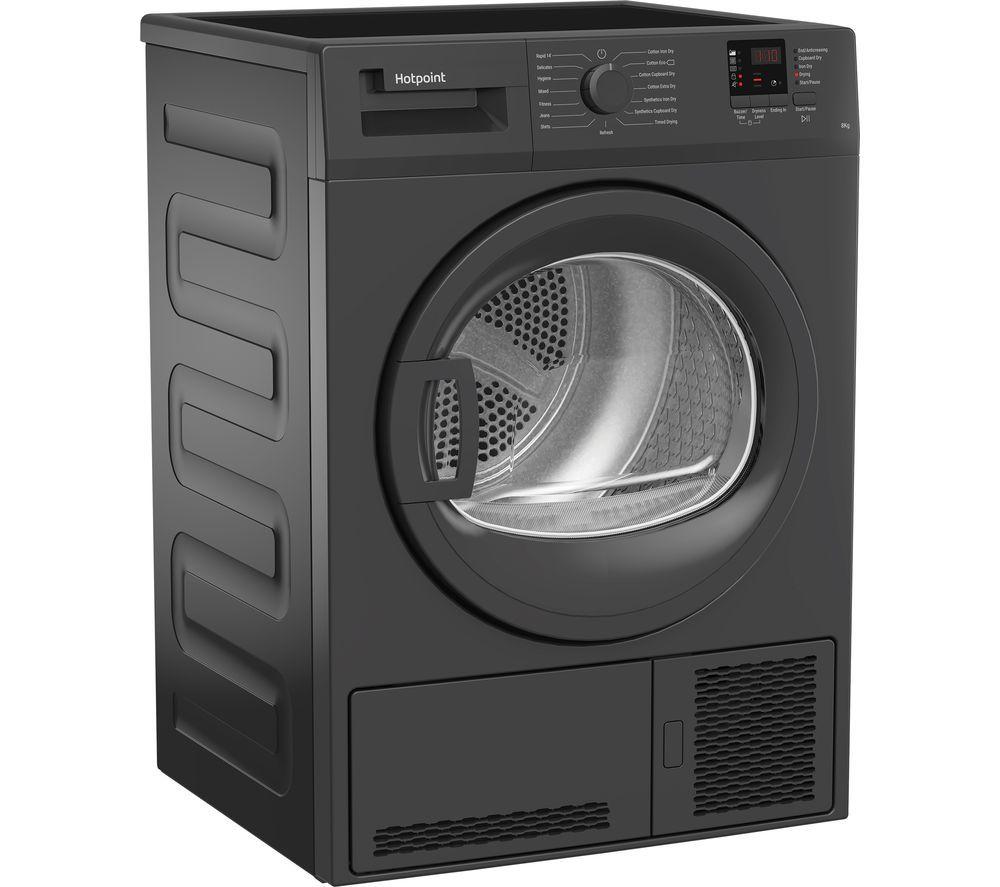 HOTPOINT C HD C82 GGGD UK 8 kg Condenser Tumble Dryer - Graphite