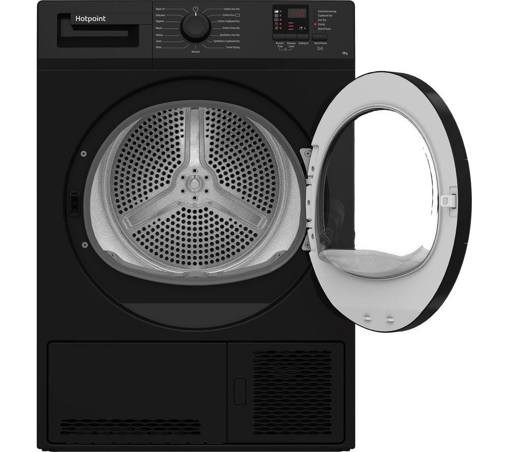 Secadora de condensación HOTPOINT C HD C92 BBGD UK de 9 kg - Negra