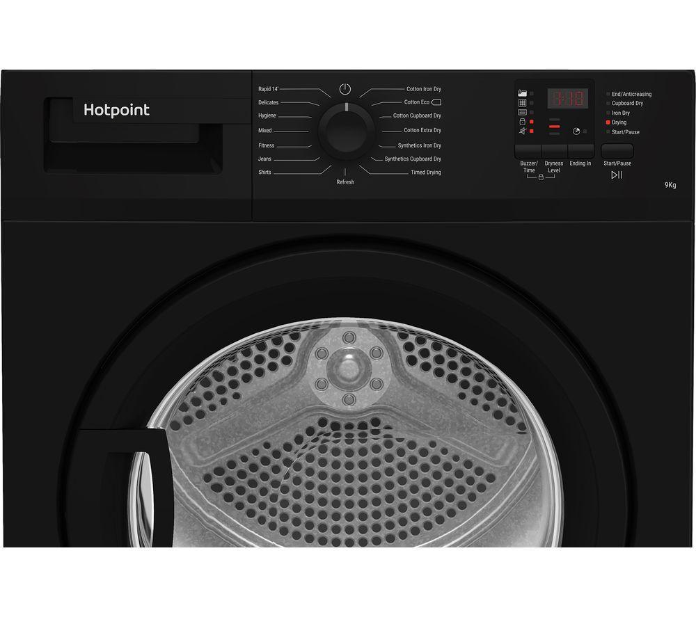 Secadora de condensación HOTPOINT C HD C92 BBGD UK de 9 kg - Negra