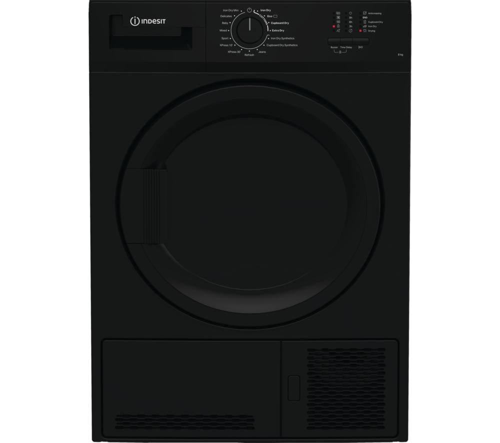 INDESIT C YD C82 BBGL UK 8 kg Condenser Tumble Dryer - Black