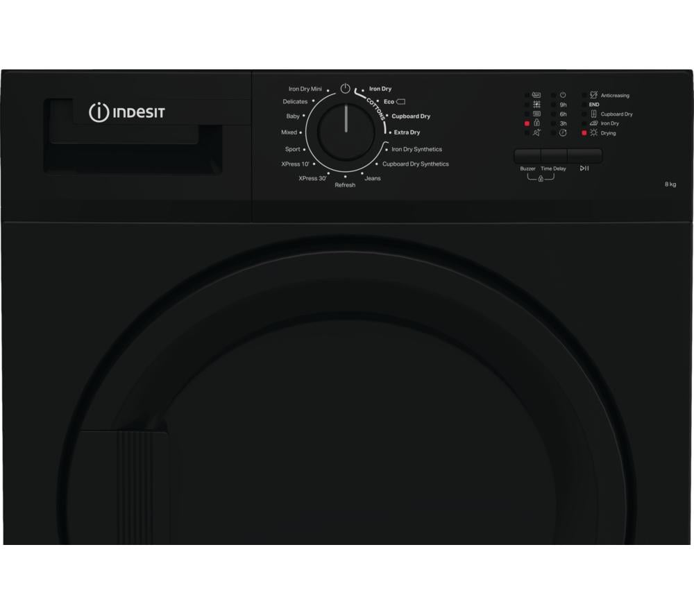 INDESIT C YD C82 BBGL UK Secadora de condensación de 8 kg - Negra